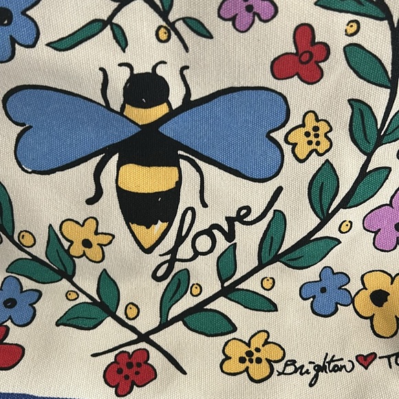 Brighton You Warm My Heart Canvas Tote with Inside Zippered Pocket, NWOT - Picture 3 of 9